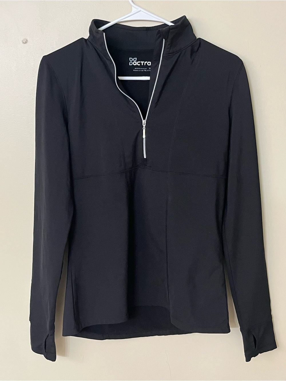 Actra Black Quarter Zip Performance Pullover